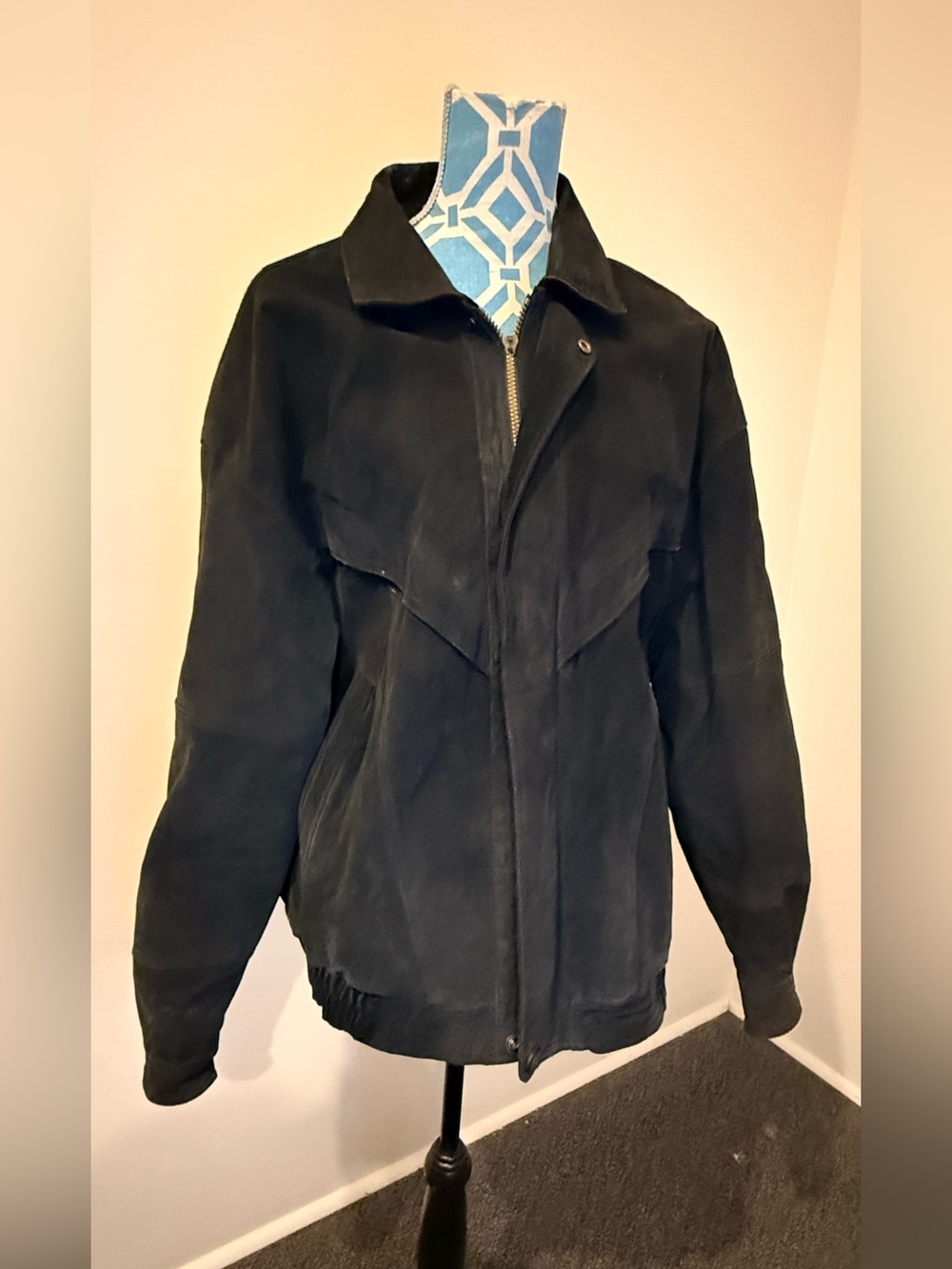 Key Elements Men's XL Black Full Zip Jacket Short Solid Point Collar